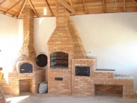 kit churrasqueira forno pizza fogao a lenha  com forno ferro fundido
